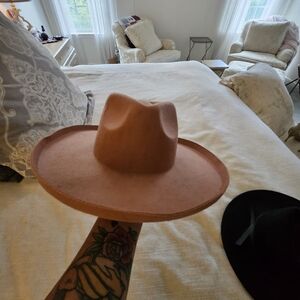 Stylish Pink Wide-Brim Hat